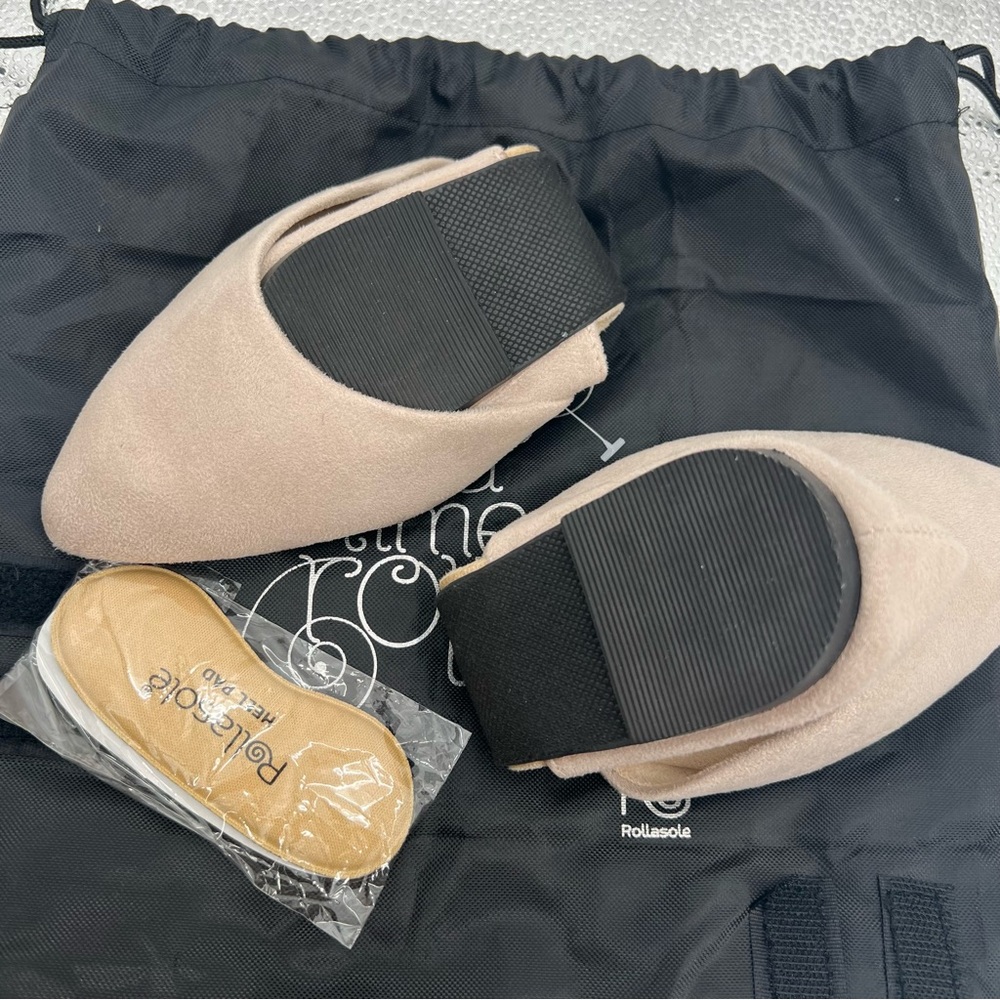 NWT Rollasole Flats Open Pointy Shoes Size 9.5 to 10.5 Loafers - Picture 3 of 5